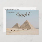 De piramides van Gizeh in Egypte Briefkaart (Voorkant / Achterkant)
