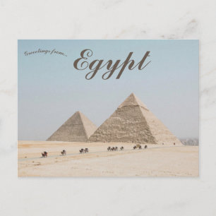 De piramides van Gizeh in Egypte Briefkaart