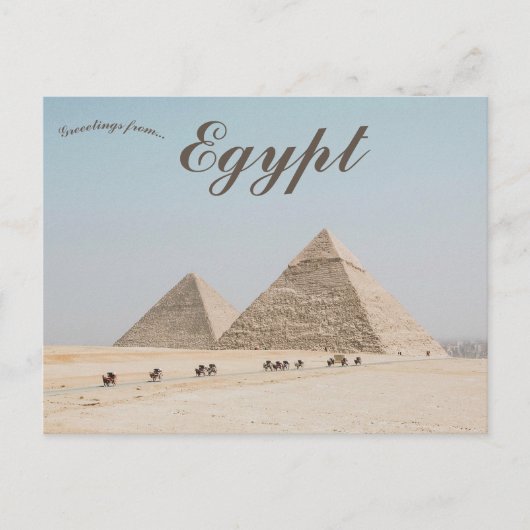 De piramides van Gizeh in Egypte Briefkaart (Voorkant)