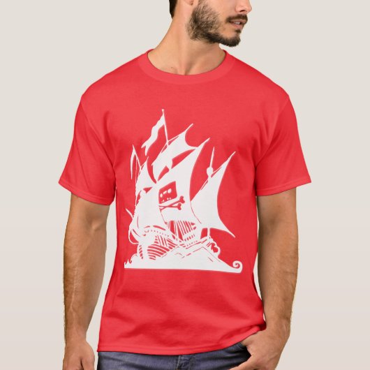 De Pirate Bay-Logo verscheept T-shirt (Voorkant)