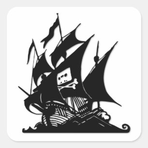 De Pirate Bay-Logo verscheept Vierkante Sticker