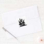 De Pirate Bay-Logo verscheept Vierkante Sticker (Envelop)