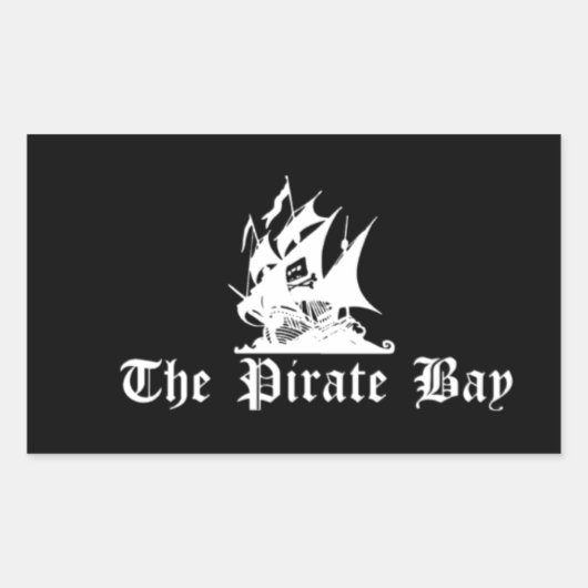 De piratenbaai rechthoekige sticker (Voorkant)