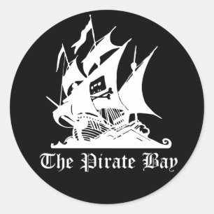 De piratenbaai ronde sticker