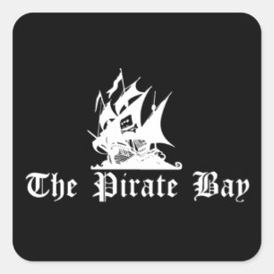 De piratenbaai vierkante sticker