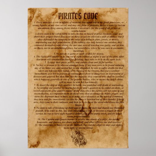 De Piratencode Poster (Voorkant)