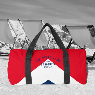 De Piste Club Red White Navy Peak Monogram Ski Plunjezak