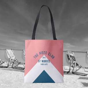 De Piste Club Roze Wit Blauw Peak Custom Ski Draagtas