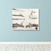 De Pistool en haar ontwikkeling Canvas Afdruk (Insitu (Houten vloer))