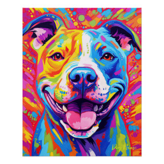 De Pitbull Dog 001 - Zetton Ziana Perfect Poster