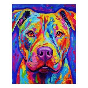 De Pitbull Dog 005 - Zetton Ziana Perfect Poster