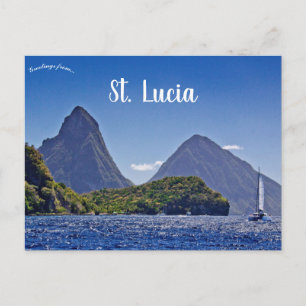 De Piton in Saint Lucia Briefkaart