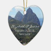 De Pitons en Soufriere Keramisch Ornament (Links)
