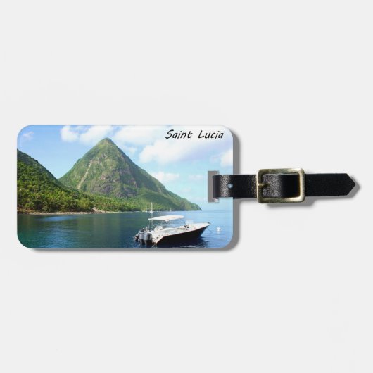 De Pitons op Saint Lucia Bagagelabel (Voorkant horizontaal)