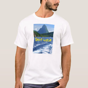 De Pitons op Saint Lucia T-shirt