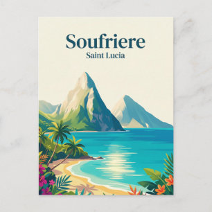 De Pitons Saint Lucia Briefkaart