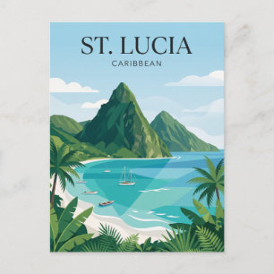 De Pitons Saint Lucia Briefkaart