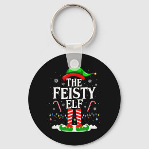 De pittige Elf Xmas Grappige bijpassende familiegr Sleutelhanger