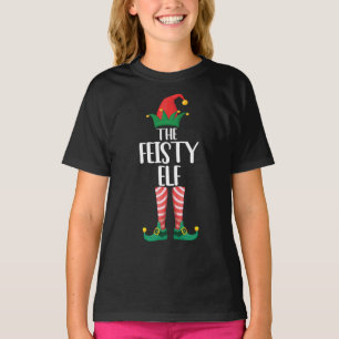 De pittige elfenfamilie bijpassende groep kerstcad t-shirt