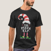 De Pizza Elf Funny Kerstkerstkerstkerstkerstkerstk T-shirt (Voorkant)