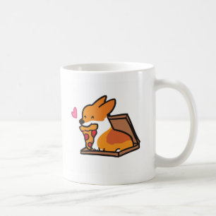De pizza is het Leven Corgi   CorgiThings Koffiemok
