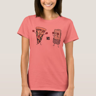 De Pizza van pepperonis VERSUS Burrito: Mexicaan T-shirt