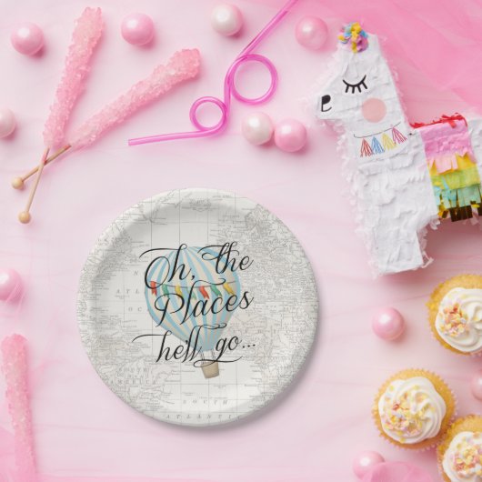 De plaatsen waar hij gaat... papieren bordje (Feest)