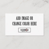 De Placement 2x3.5" Carte Horizontale Plate/ Nourriture à Plat (Dos)