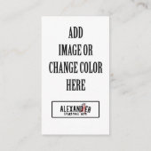 De Placement 2x3.5" Carte verticale plate pour nourriture/place (Dos)