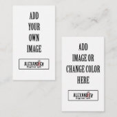 De Placement 2x3.5" Carte verticale plate pour nourriture/place (Devant / Derrière)