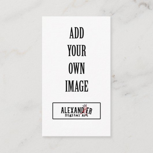 De Placement 2x3.5" Carte verticale plate pour nourriture/place (Devant)