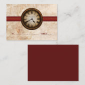 De Placement Antique Horloge Carte Place, Rouge (Devant / Derrière)