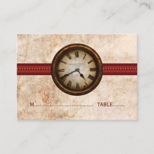 De Placement Antique Horloge Carte Place, Rouge (Devant)