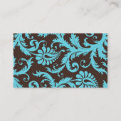 De Placement Aqua, Brown, blanc Damas Carte Place (Dos)