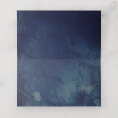 De Placement Aquarelle bleu foncé vert Mariage Carte Place (Intérieur déplié)