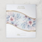 De Placement Aquarelle bleu rose Floral Carte Place (Extérieur déplié)