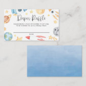 De Placement Aquarelle Espace Thème Baby Diaper Carte Raffle (Devant / Derrière)