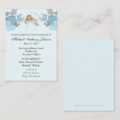 De Placement Baby Boy Baptismal Souvenir Carte Sainte (Devant / Derrière)