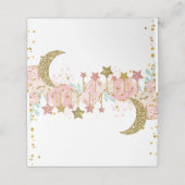 De Placement Baby shower à scintillement or Blank Place carte (Extérieur déplié)