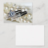 De Placement Bagues et perles blanches Mariage Carte Place (Devant / Derrière)