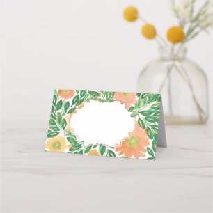 De Placement Belle Fleurs Aquarelle Peinture Carte Place