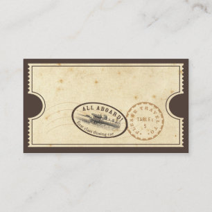 De Placement Billet vintage - Carte d'évaluation du train