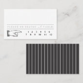 De Placement Billet vintage - Carte d'évaluation Punch Out (Devant / Derrière)