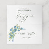 De Placement Blueberry avec Bleu Fleur sauvage Russe Carte Plac (Extérieur déplié)