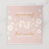 De Placement Blush Rose Daisy Anniversaire Carte Place (Extérieur déplié)