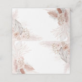 De Placement boho aquarelle fleurs carte place (Extérieur déplié)