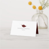 De Placement Boho Burgundy Fall Folift Mariage Carte Place (Dos)