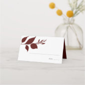 De Placement Boho Burgundy Fall Folift Mariage Carte Place (Devant)
