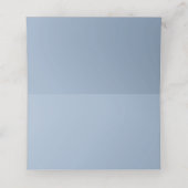 De Placement Boho Dusty Blue Foliing Mariage Carte Place (Intérieur déplié)