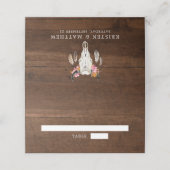 De Placement Boho en bois foncé rustique Antler Mariage Carte P (Extérieur déplié)